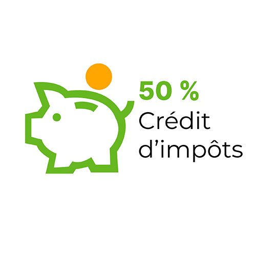 50% de crédit d'impôts